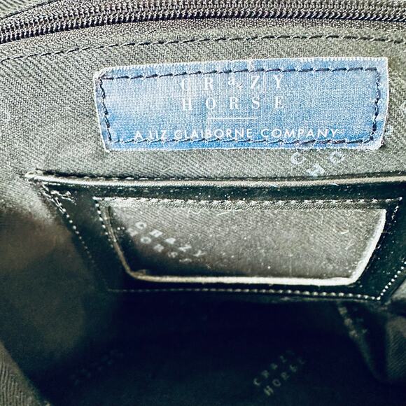 Y2K Liz Claiborne Crazy Horse Authentic Leather Baguette Shoulder Purse - Picture 13 of 14